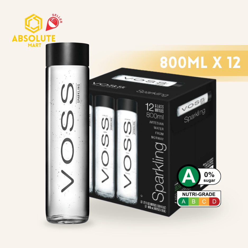 VOSS Artesian Sparkling Mineral Water 800ML X 12 (GLASS) - ABSOLUTE MARTVOSS Artesian Sparkling Mineral Water 800ML X 12 (GLASS)Sparkling Water