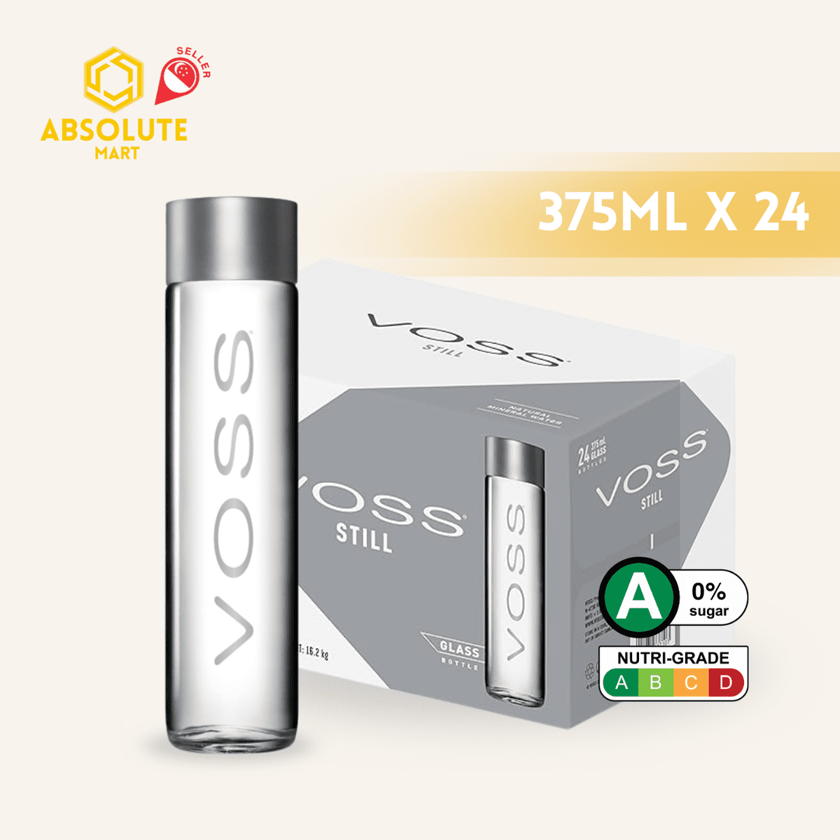 VOSS Artesian Still Mineral Water 375ML X 24 (GLASS) - ABSOLUTE MARTVOSS Artesian Still Mineral Water 375ML X 24 (GLASS)Still Water