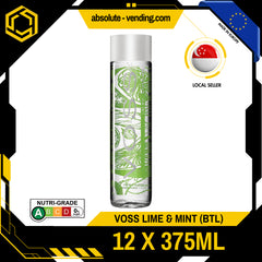 VOSS Lime & Mint Natural Sparkling Water SUGAR FREE 375ML X 12 (GLASS)