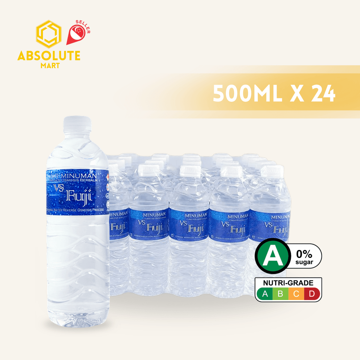 VRSO FUJI PURE DRINKING WATER 500ML X 24 (BOTTLE) - ABSOLUTE MARTVRSO FUJI PURE DRINKING WATER 500ML X 24 (BOTTLE)Still Water
