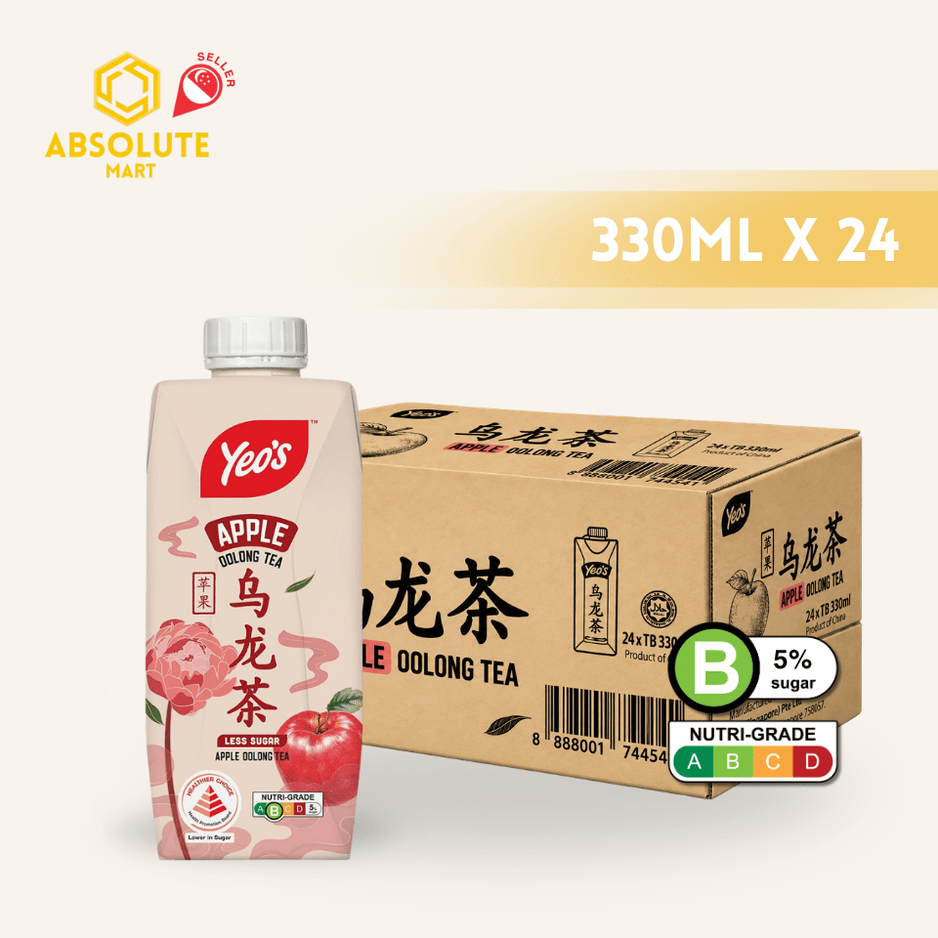 YEO'S Apple Oolong Tea 330ML X 24 (TETRA) - ABSOLUTE MARTYEO'S Apple Oolong Tea 330ML X 24 (TETRA)Flavoured & Milk Tea