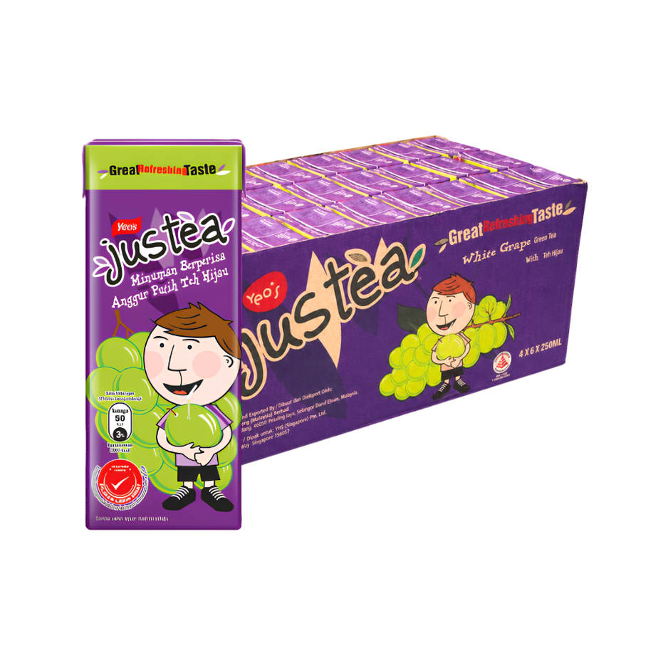 YEO'S JusTea Whitegrape 250ML X 24 (TETRA) - ABSOLUTE MARTYEO'S JusTea Whitegrape 250ML X 24 (TETRA)Fruit Drinks