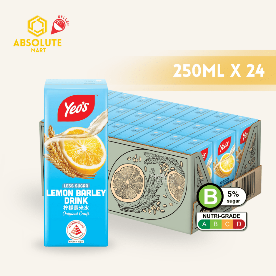 YEO'S Lemon Barley 250ML X 24 (TETRA) - ABSOLUTE MARTYEO'S Lemon Barley 250ML X 24 (TETRA)Fruit Drinks