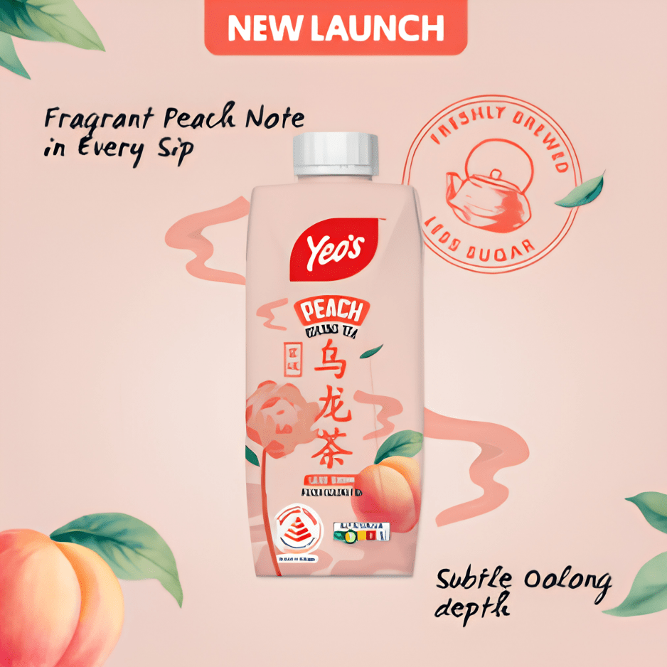 YEO'S Peach Oolong Tea 330ML X 24 (TETRA) - ABSOLUTE MARTYEO'S Peach Oolong Tea 330ML X 24 (TETRA)Flavoured & Milk Tea