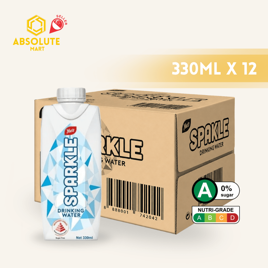 YEO's Sparkle Drinking Water 330ML X 12 (TETRA) - ABSOLUTE MARTYEO's Sparkle Drinking Water 330ML X 12 (TETRA)Flavoured & Milk Tea